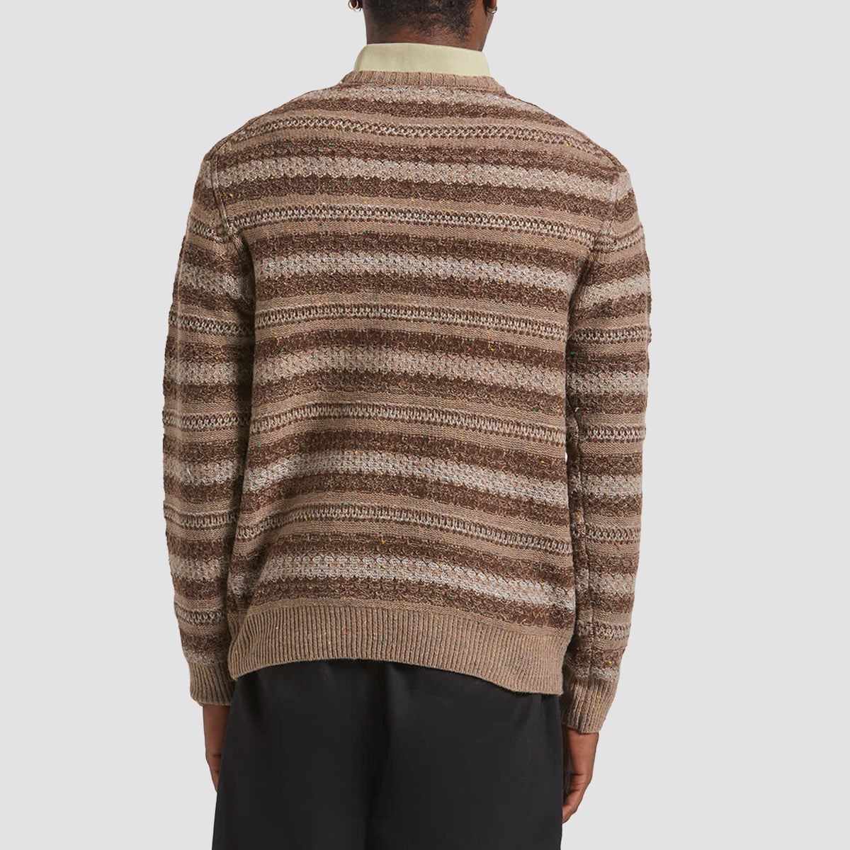 Brixton Midnight Crew Sweater Multi Neutral Stripe