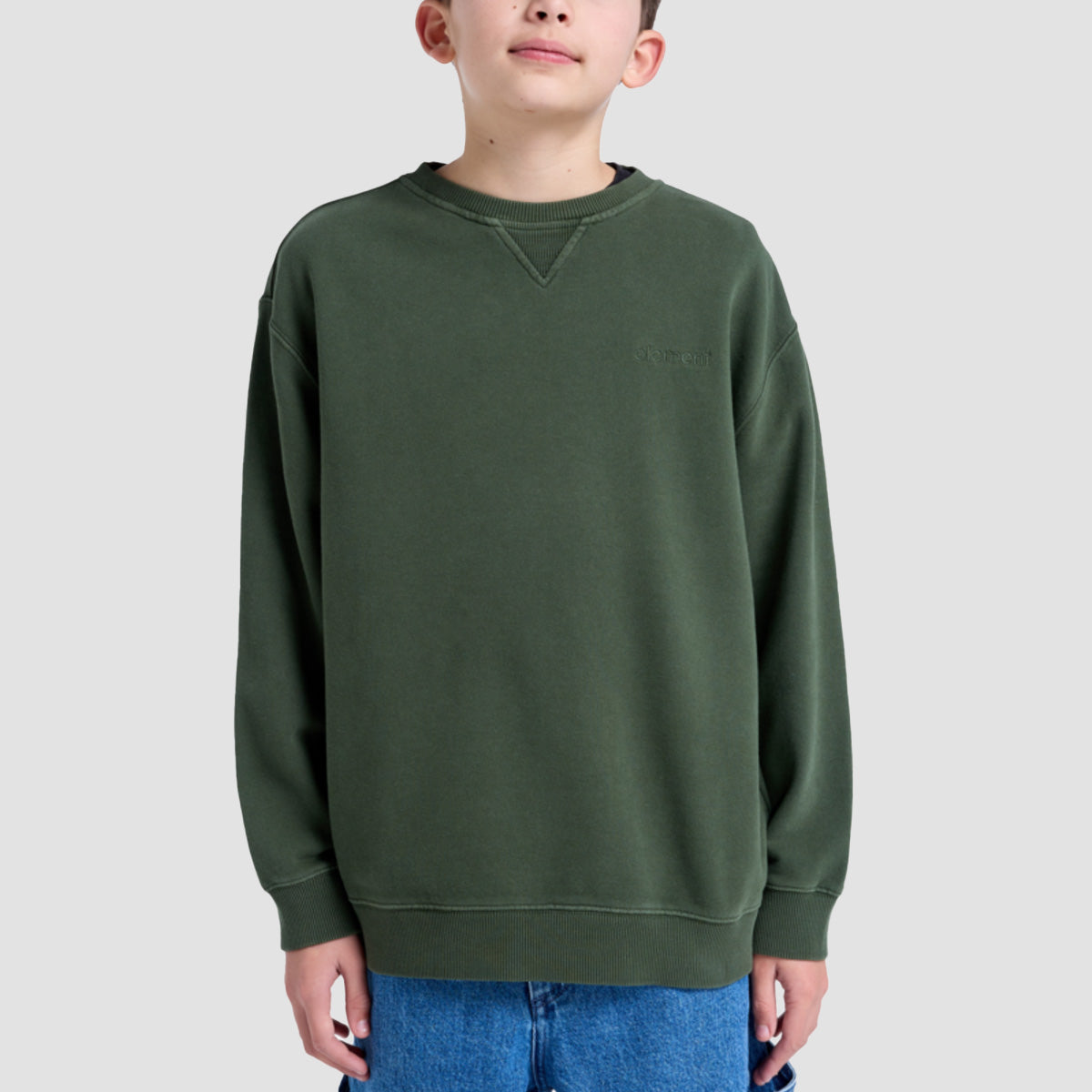 Element Cornell 3.0 Crew Sweatshirt Rifle Green - Kids