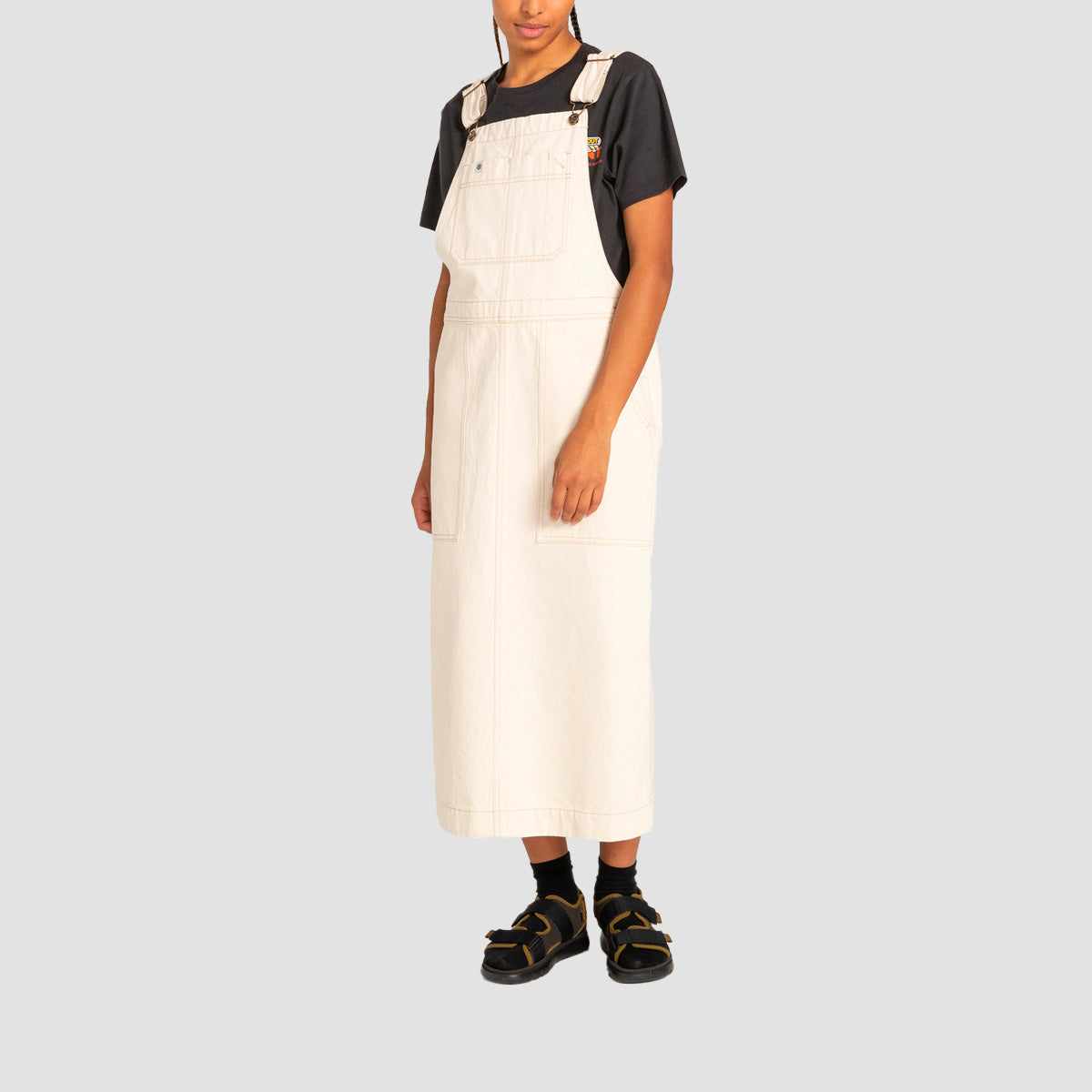 Element Denim Dungaree Dress Natural - Womens