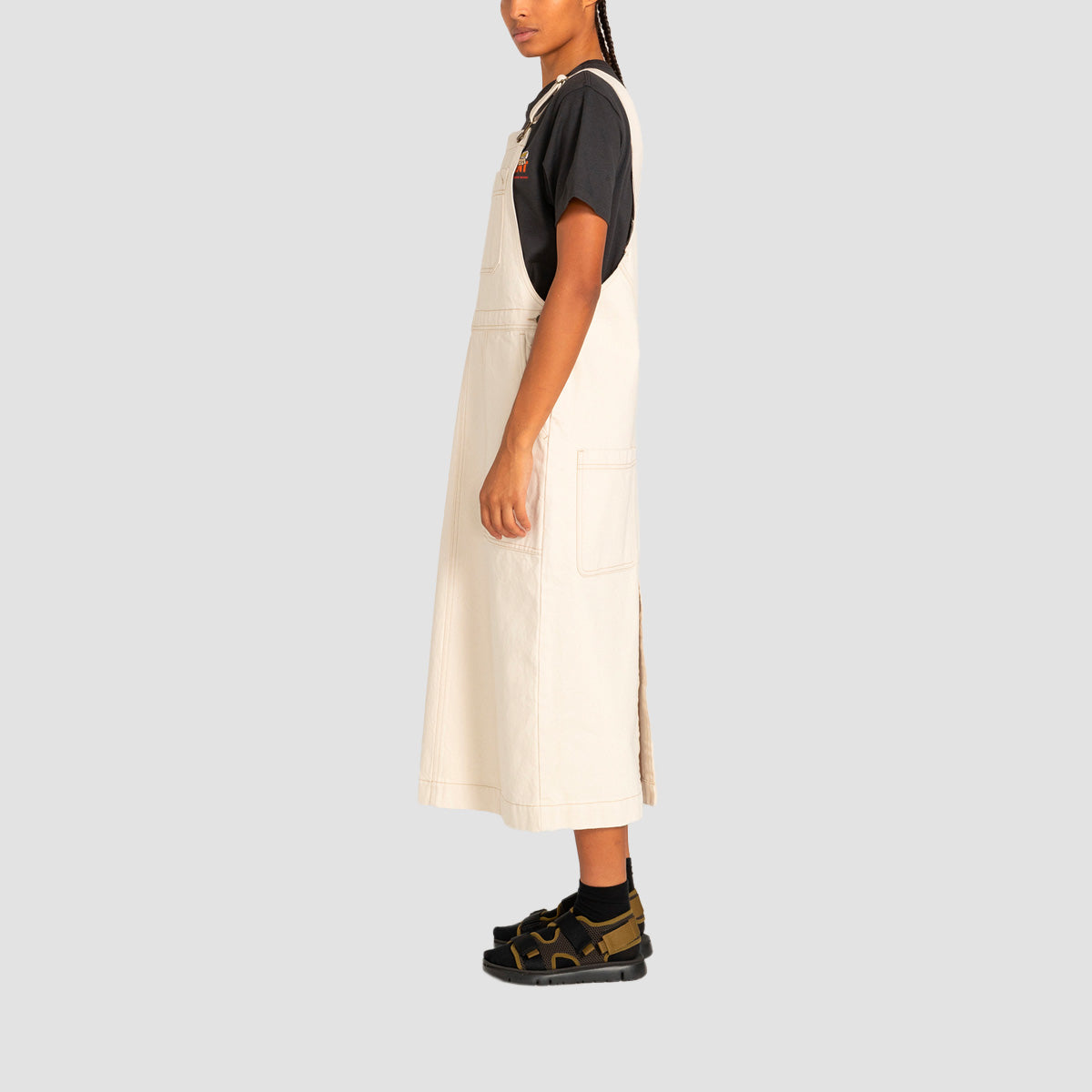 Element Denim Dungaree Dress Natural - Womens