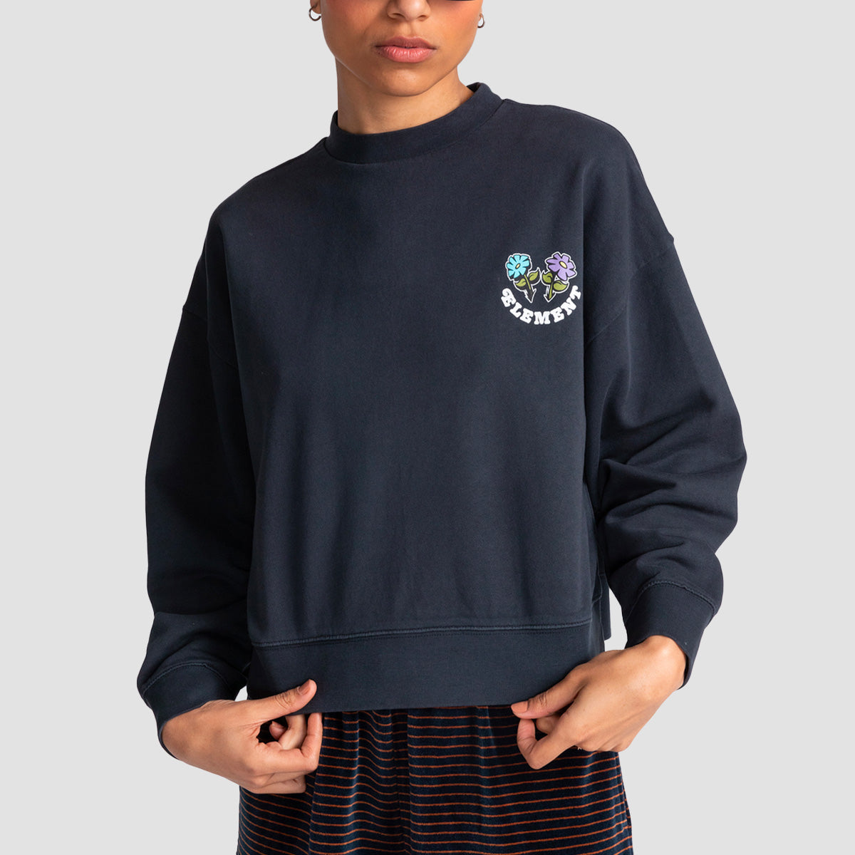 Element High Five Crew Sweat Flint Black - Womens
