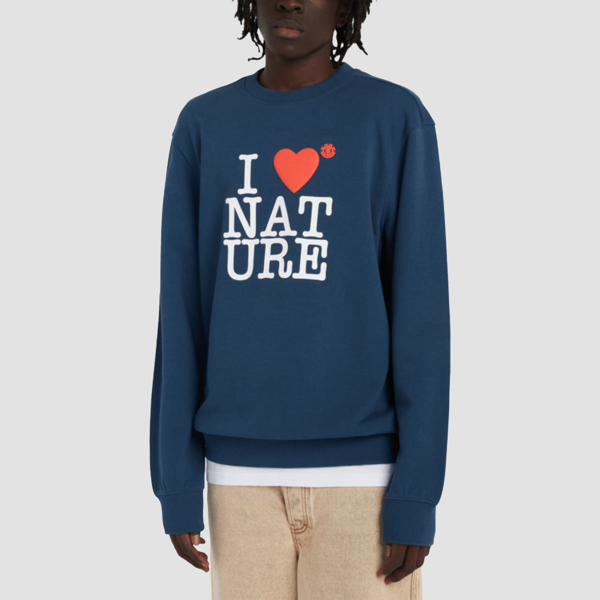 Element I Heart Crew Sweatshirt Dark Denim