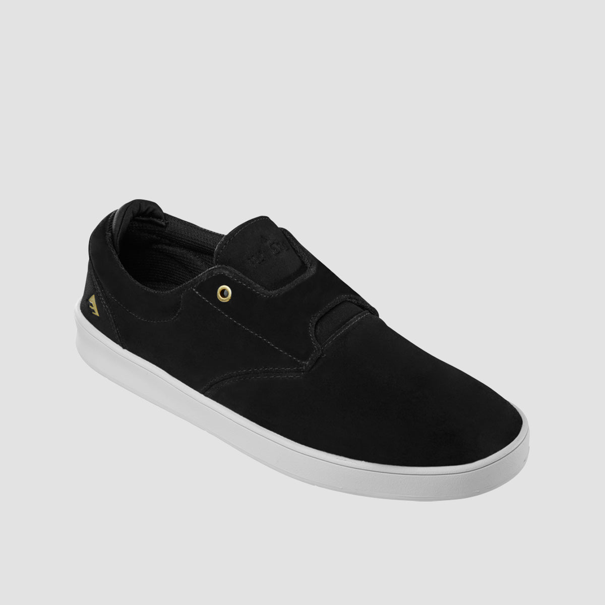 Emerica Romero Skater Slip-On Shoes - Black/White/Gold