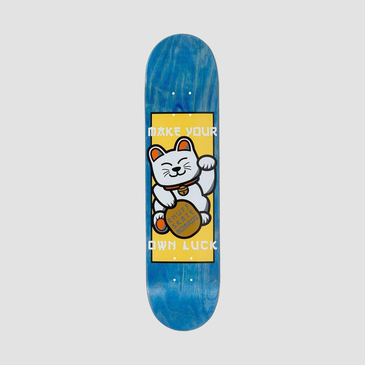 Enuff Designer Skateboard Deck Lucky Cat Blue - 8"