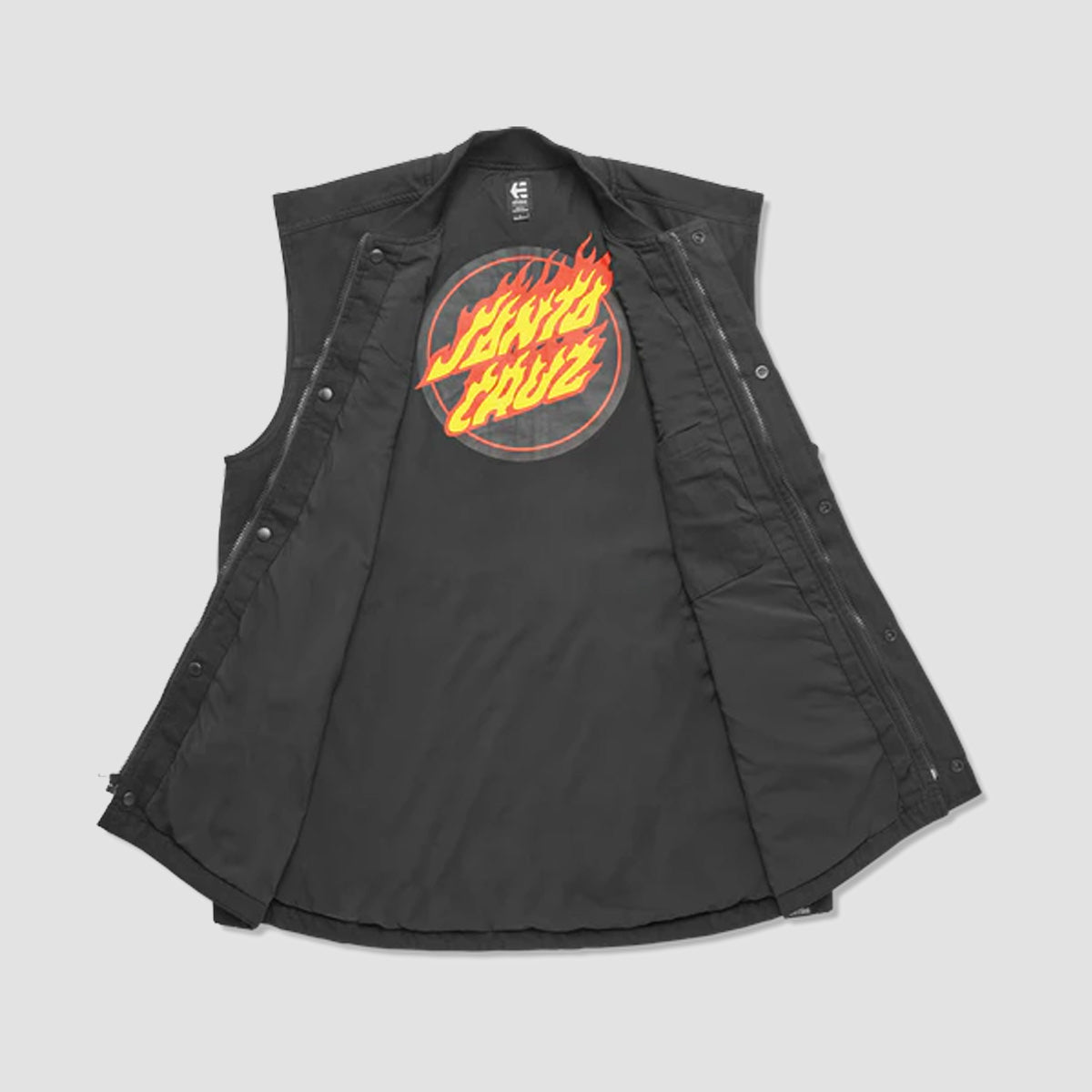 Etnies X Santa Cruz Flame Vest Jacket Black