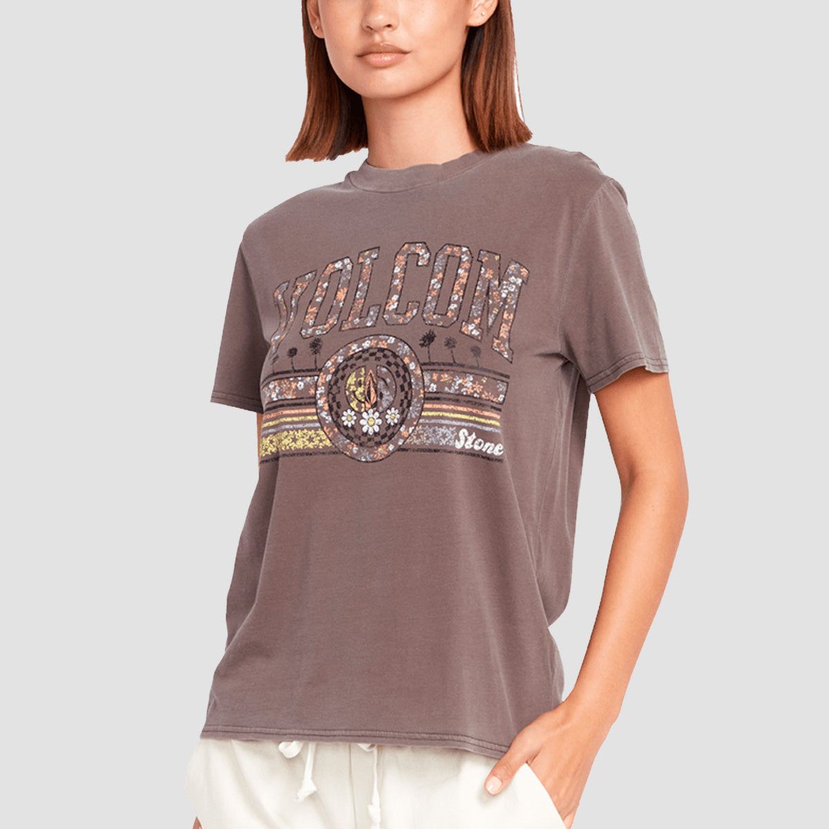 Volcom Lock It Up T-Shirt Slate Grey - Womens