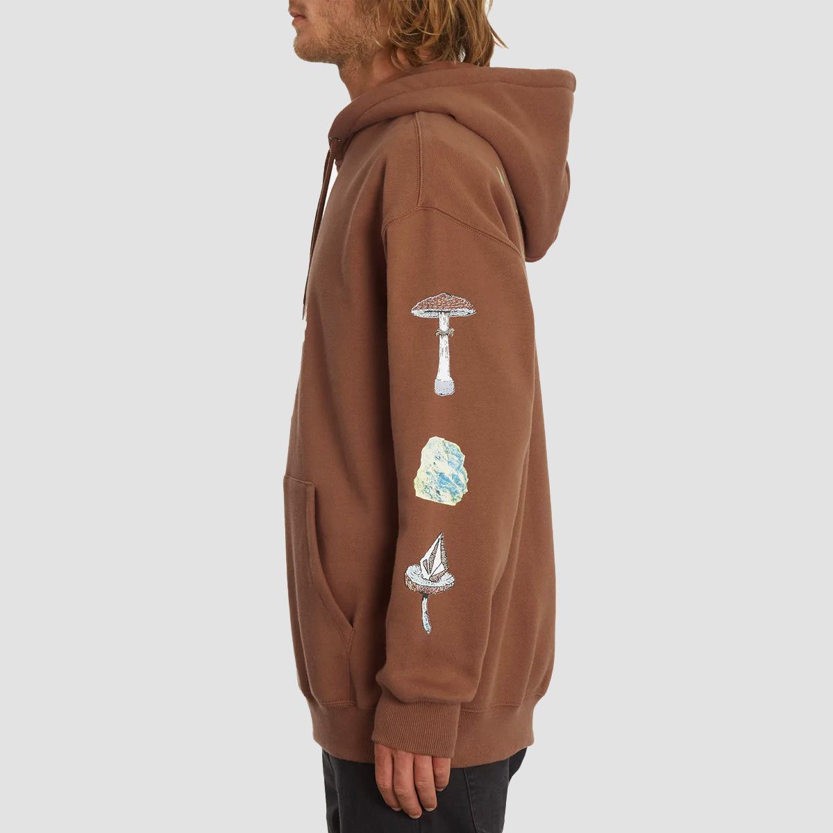Volcom Chrissie Abbott X French FA Pullover Hoodie Mocha