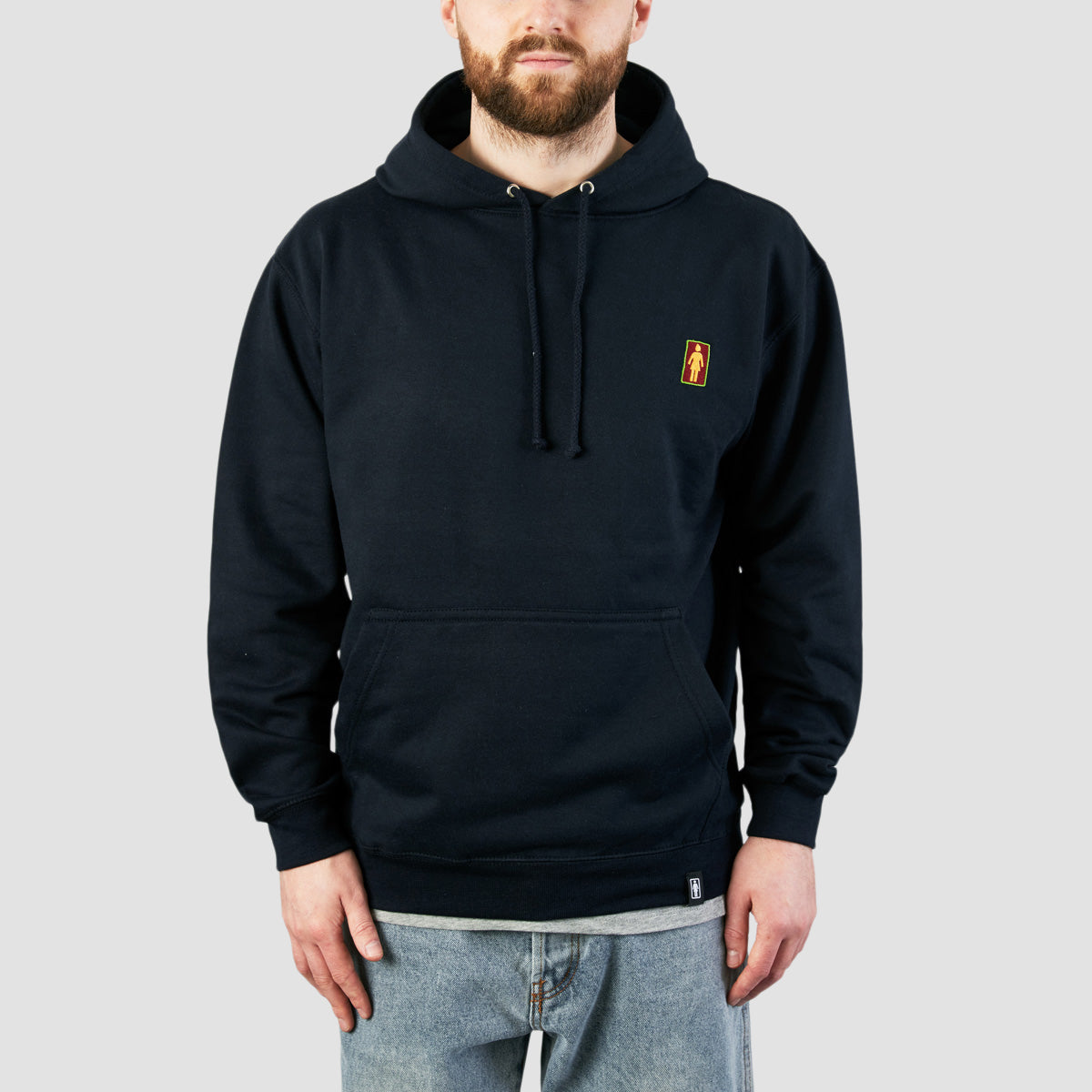 Girl OG Heavy Embroidered Pullover Hoodie Navy