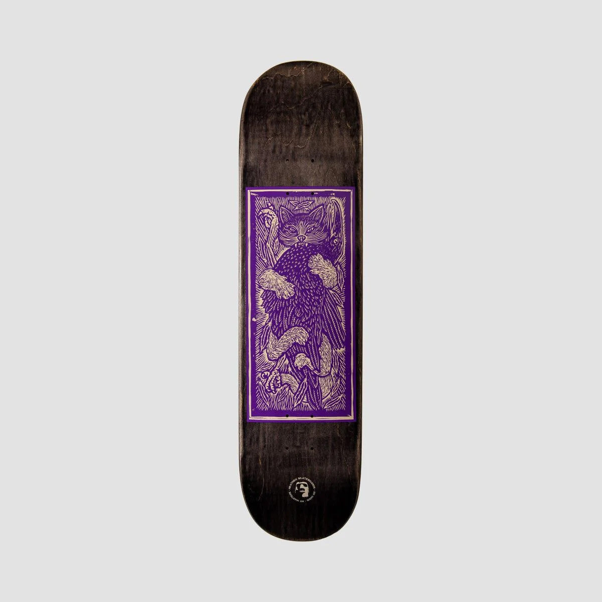 Heathen Crow Killer on Squarehead Skateboard Deck - 9"