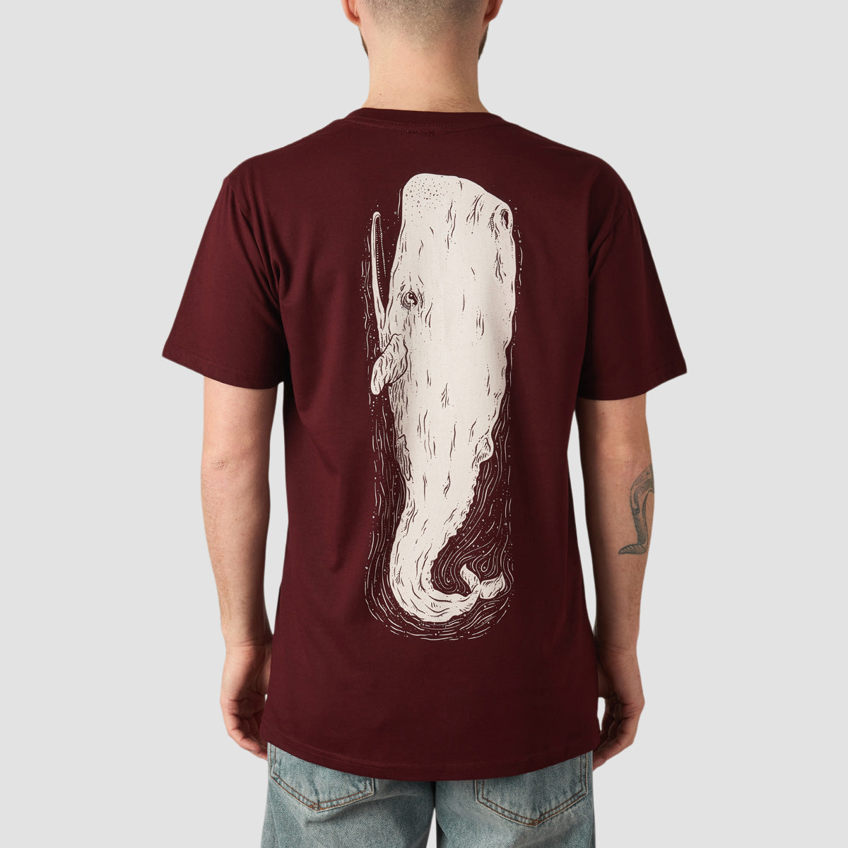 Heathen Moby T-Shirt Burgundy
