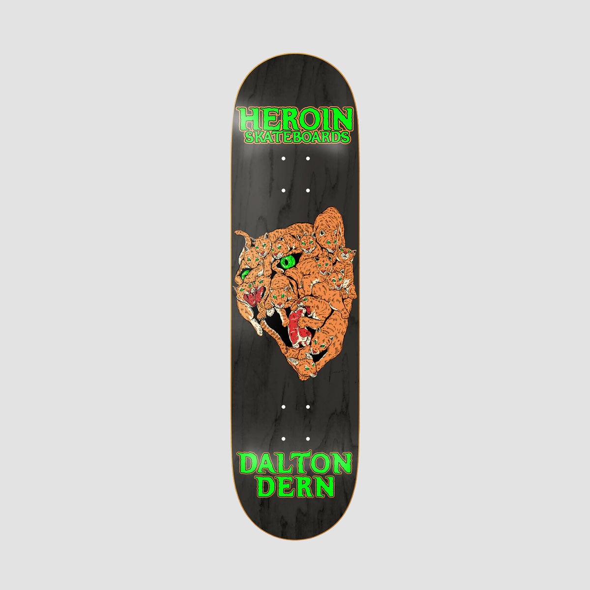 Heroin Dalton Dern Panther Skateboard Deck Various Stains - 8.5"