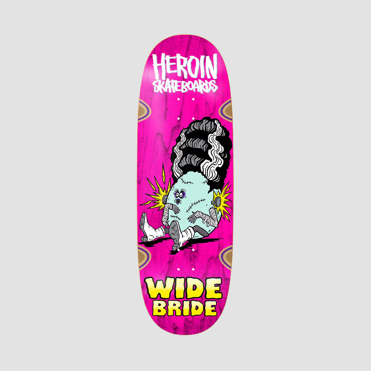 Heroin Wide Bride Skateboard Deck Various Stains - 10.4"
