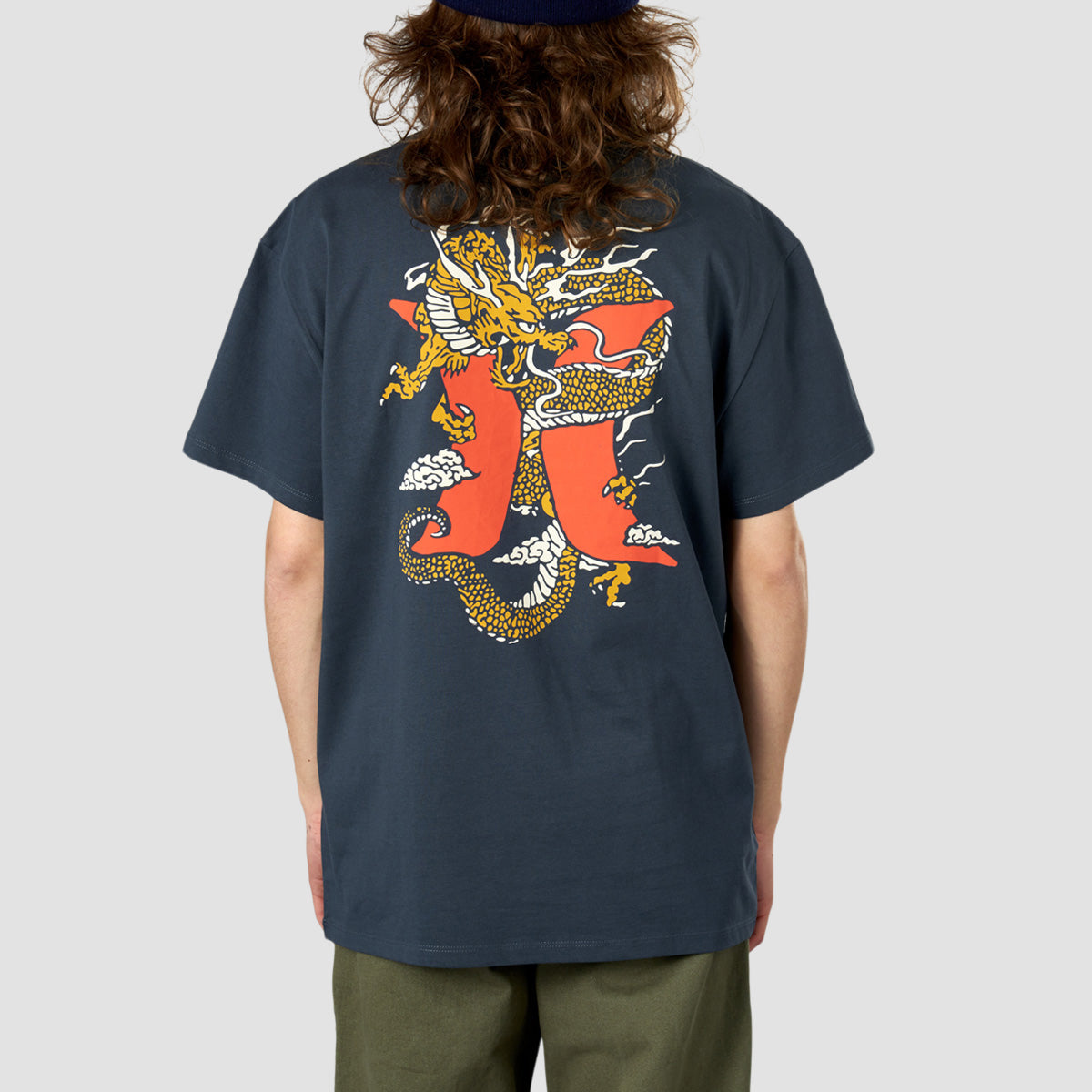 Hurley Dragon Lagoon T-Shirt Iron Ore