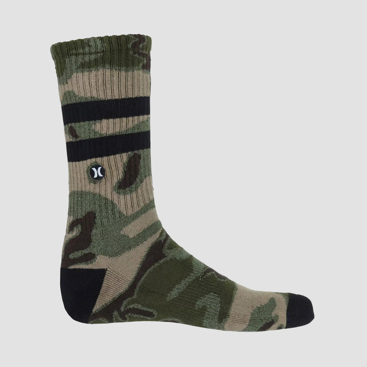 Hurley H2O Jacquard Crew Socks Olive
