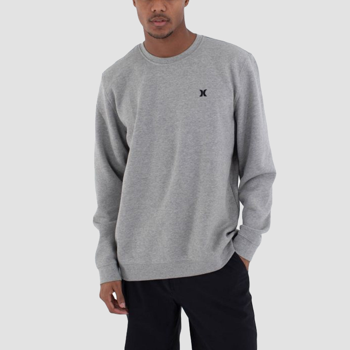 Hurley Icon Crew Sweatshirt Dark Heather Grey