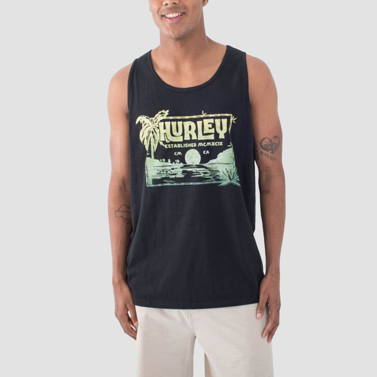 Hurley Island Vibes Slub Tank Vest Black