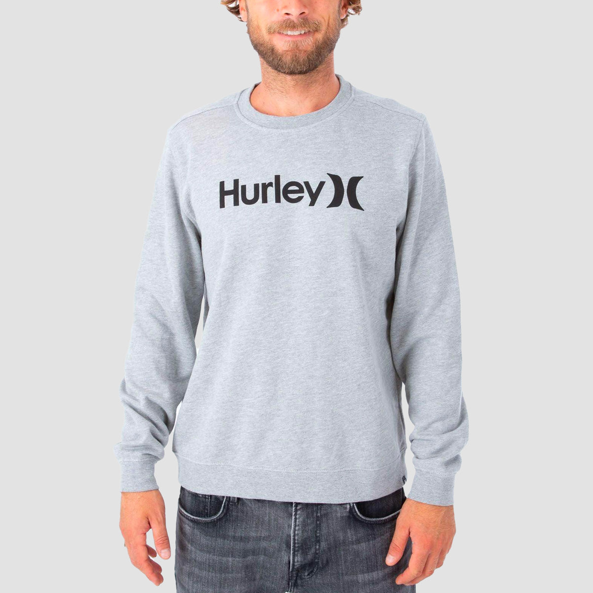 Hurley OAO Solid Crew Sweat Dark Heather Grey