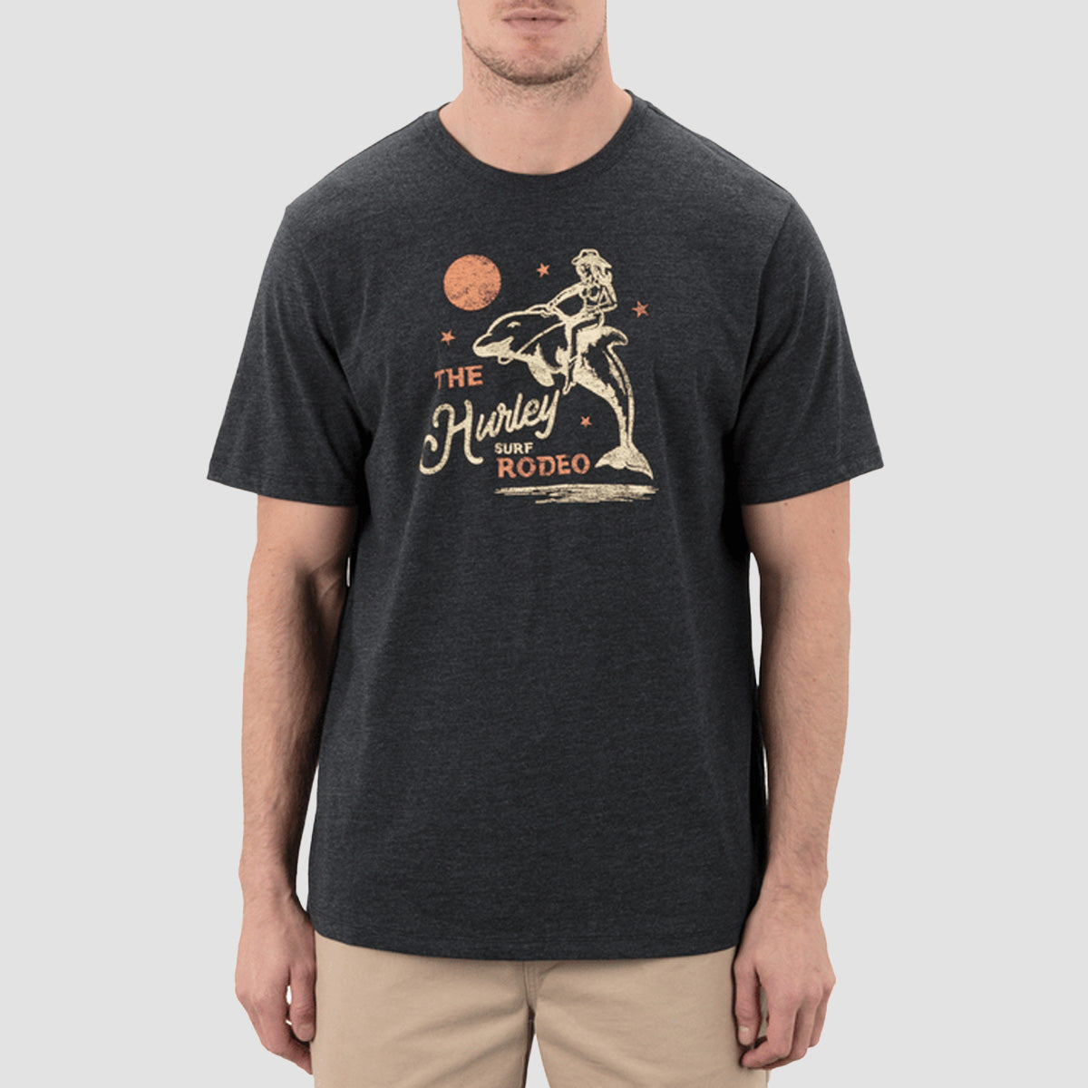 Hurley Ocean Rodeo Slub T-Shirt Black Heather