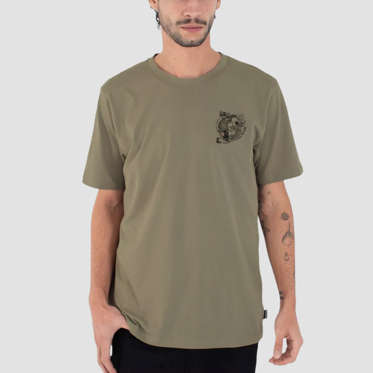 Hurley Tattoo T-Shirt Army