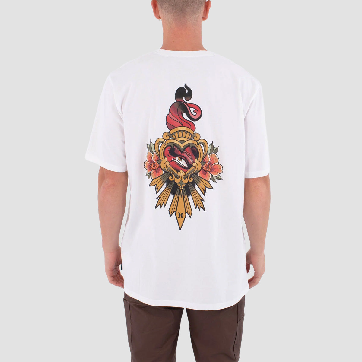 Hurley Tattoo Trudy Heart T-Shirt White