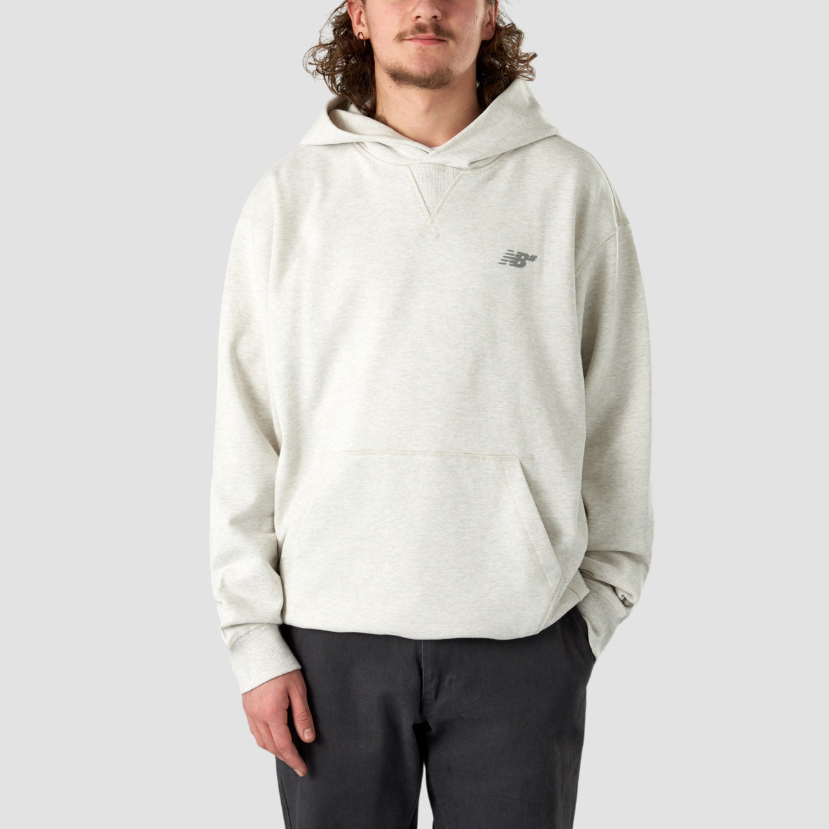 New Balance French Terry Pullover Hoodie Oatmeal Heather
