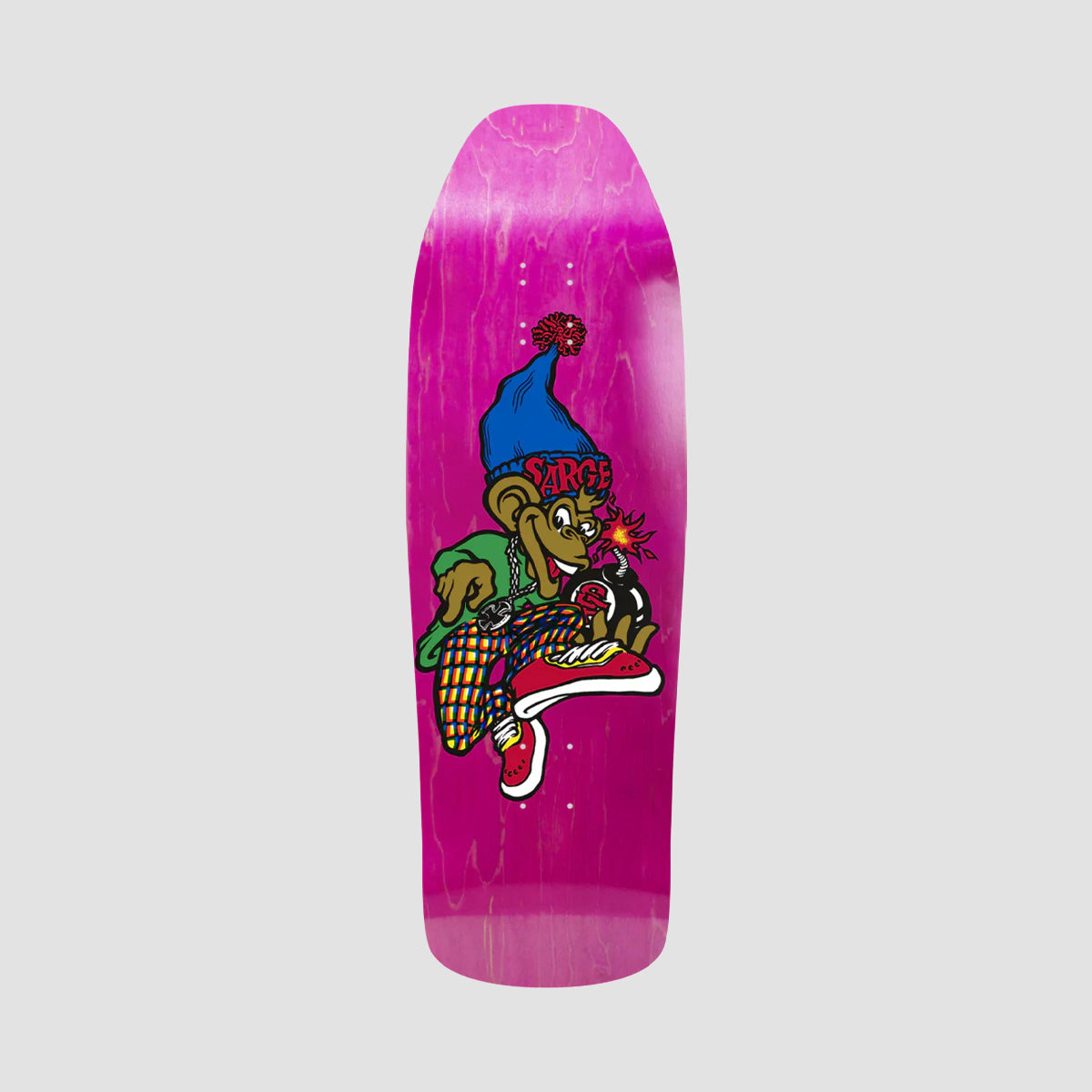 New Deal Danny Sargent Monkey Bomb Skateboard Deck Pink - 9.62"