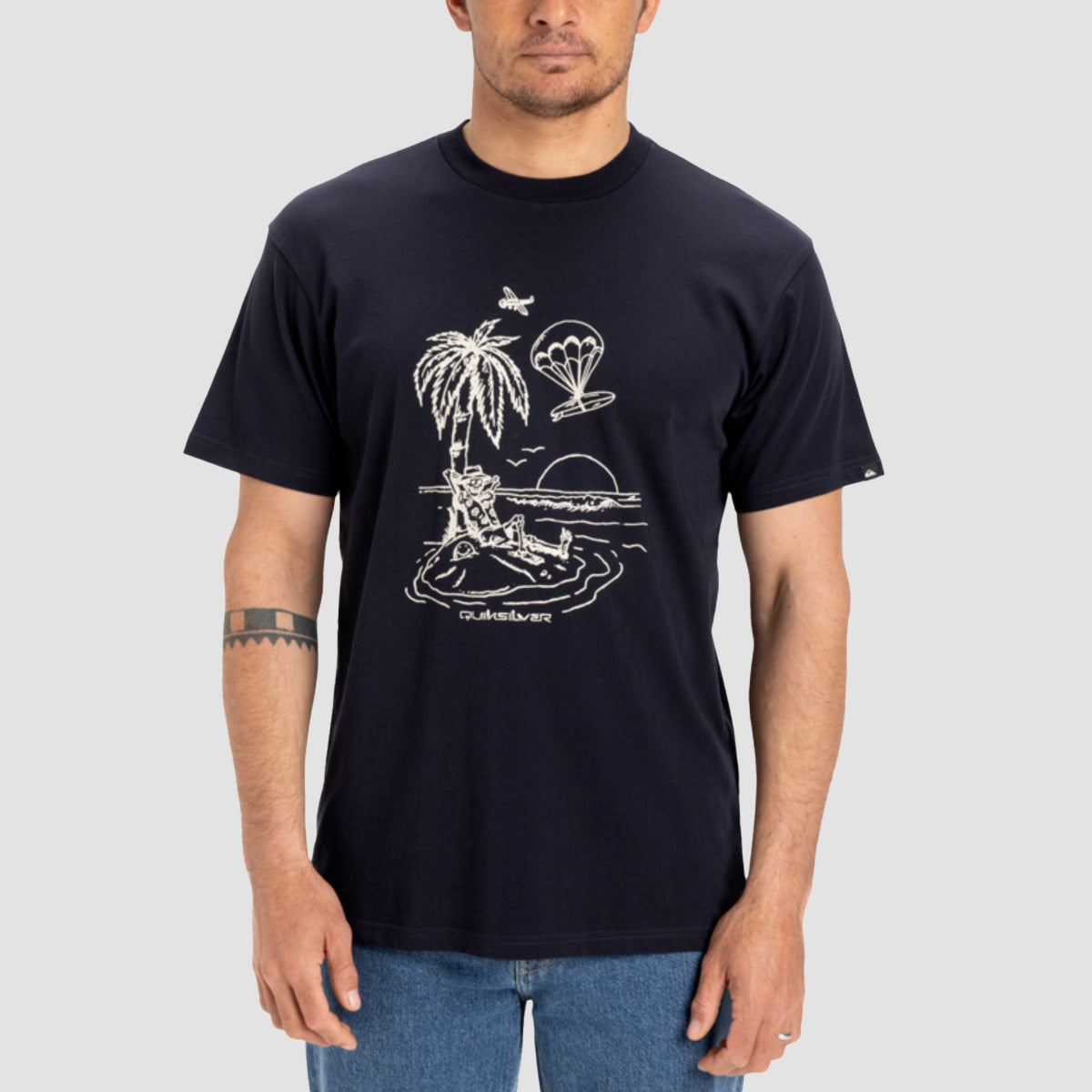 Quiksilver EV Tuned Out T-Shirt Dark Navy