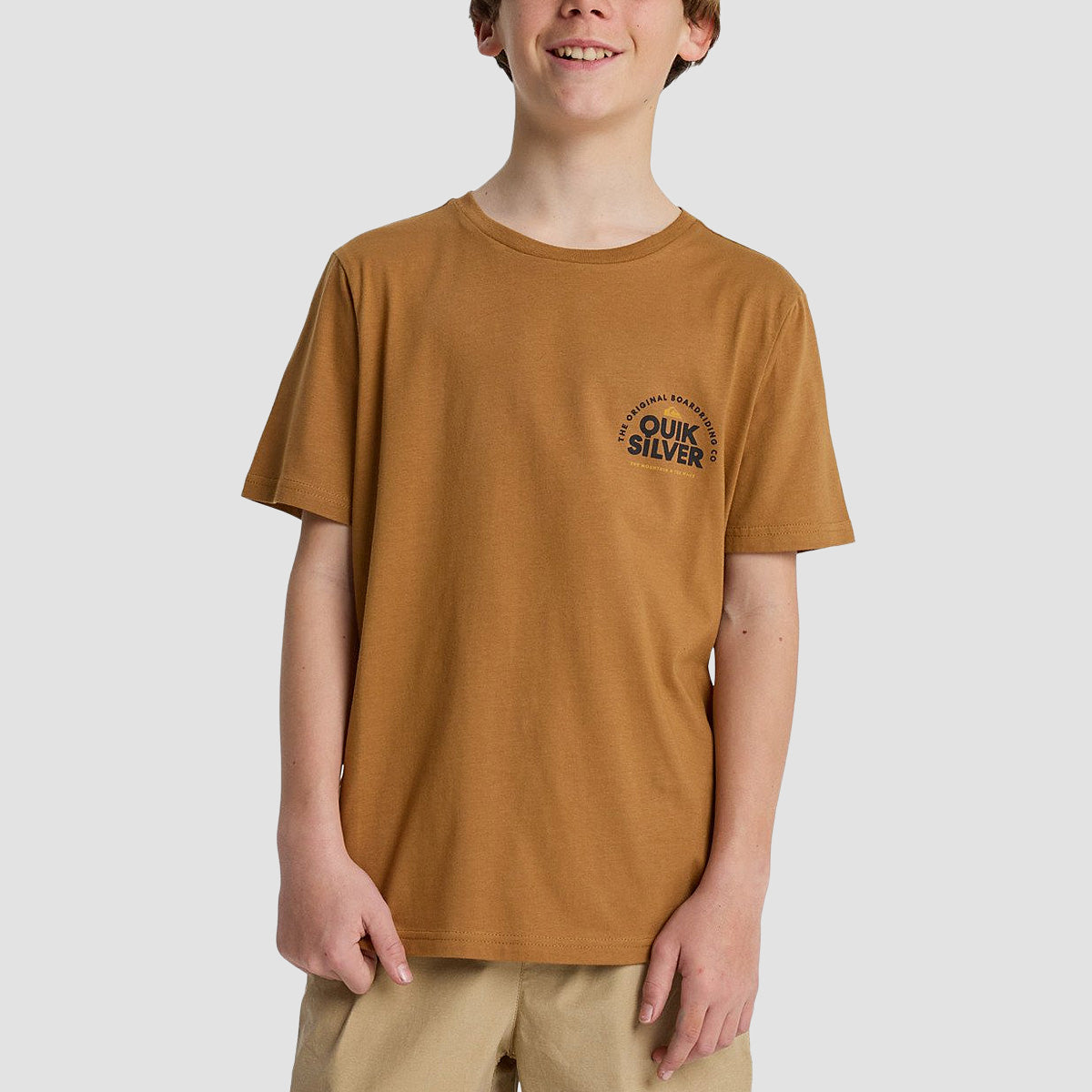 Quiksilver Fundamental Ride T-Shirt Tobacco Brown - Kids