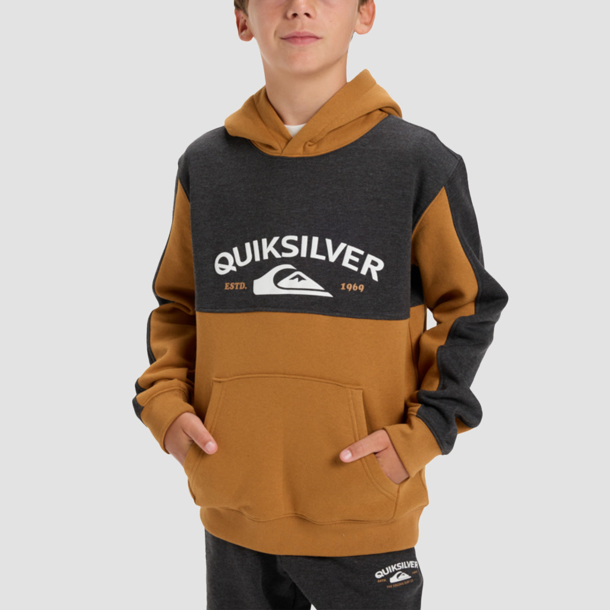 Quiksilver Knowledge Area Pullover Hoodie Almond - Kids