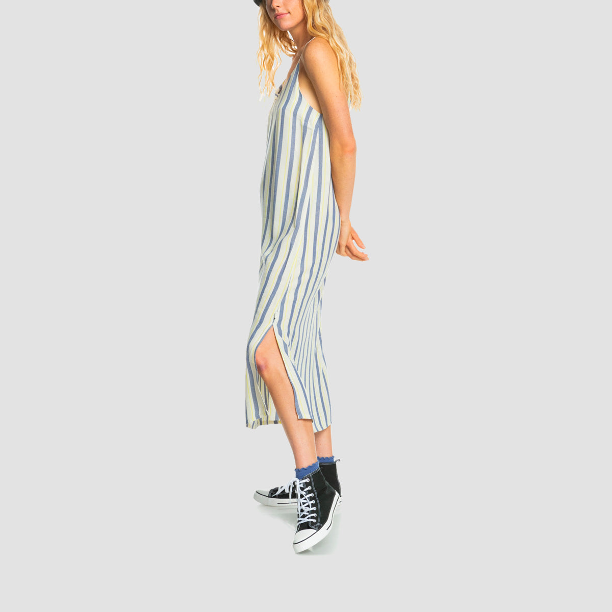 Quiksilver Long Summer Slip Dress Marlin Stripes Sunday - Womens