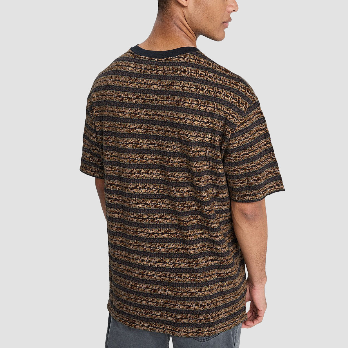 Quiksilver Okano Jacquard T-Shirt Black Horizons Horizontal
