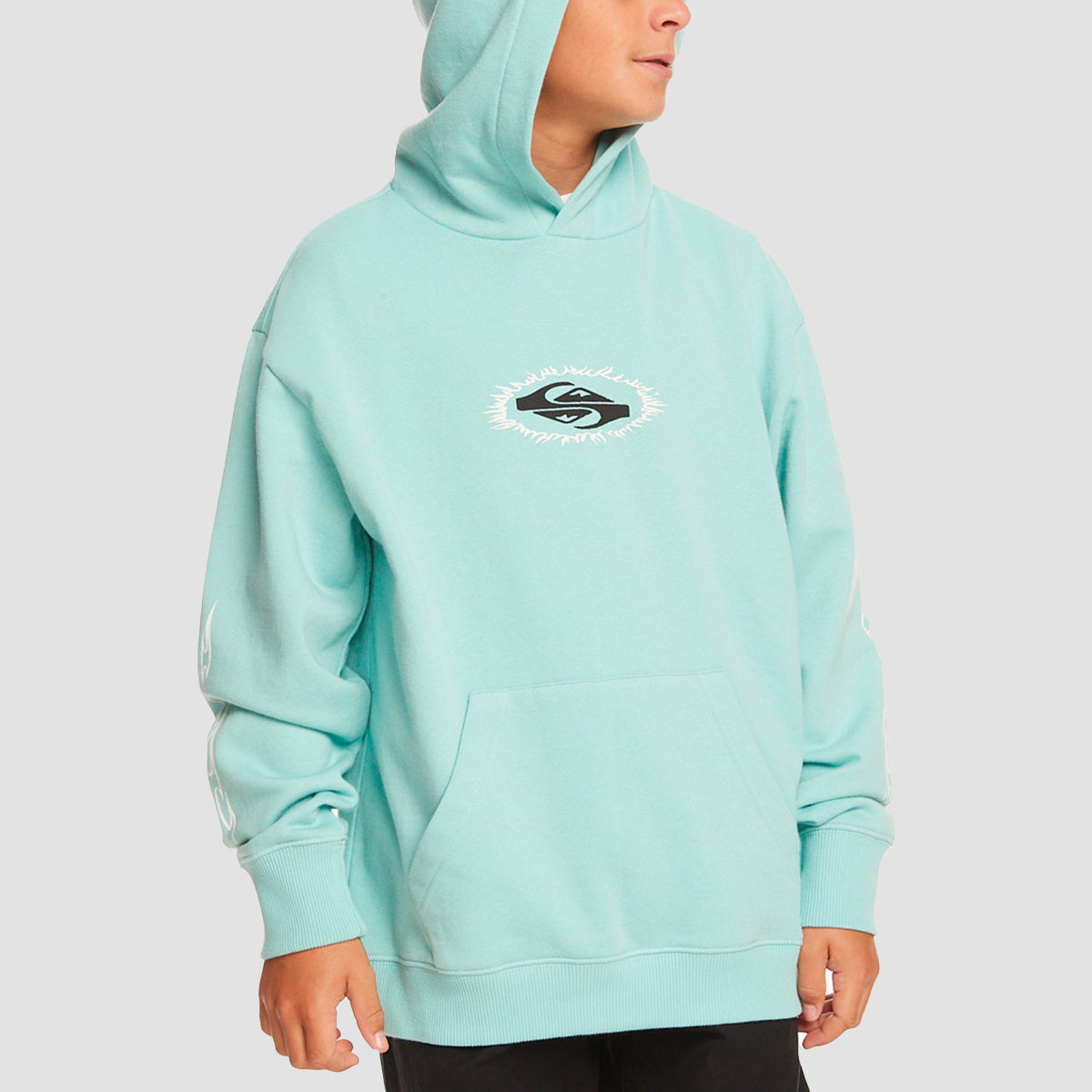 Quiksilver Radical Times Pullover Hoodie Pastel Turquoise - Kids