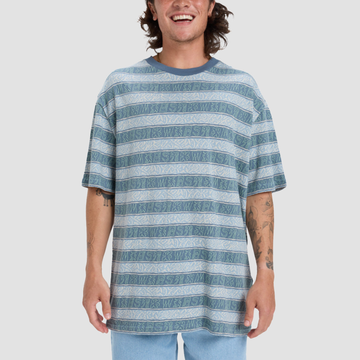 Quiksilver Sassi Jacquard T-Shirt Ashley Blue