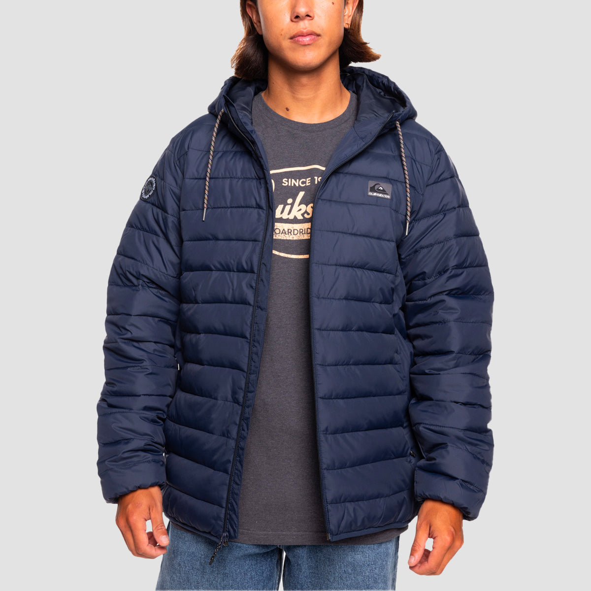 Quiksilver Scaly Puffer Jacket Navy Blazer