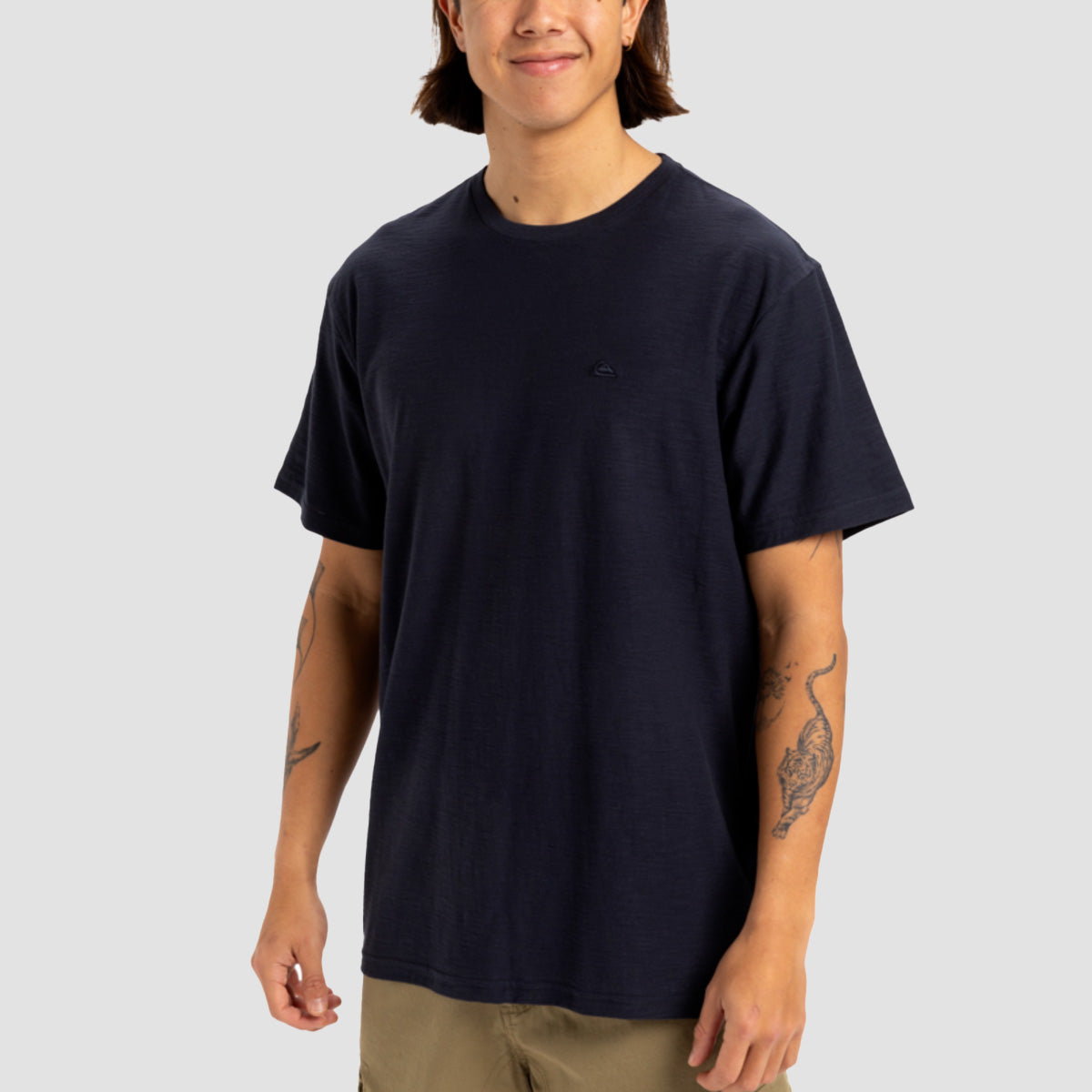 Quiksilver Slub Roundneck T-Shirt Dark Navy