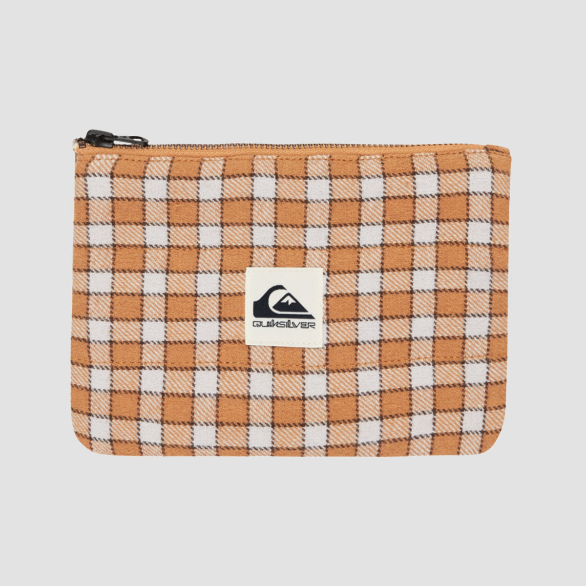 Quiksilver The Winter Plaid Pouch Pocket Chocolate Brown Penarek - Womens