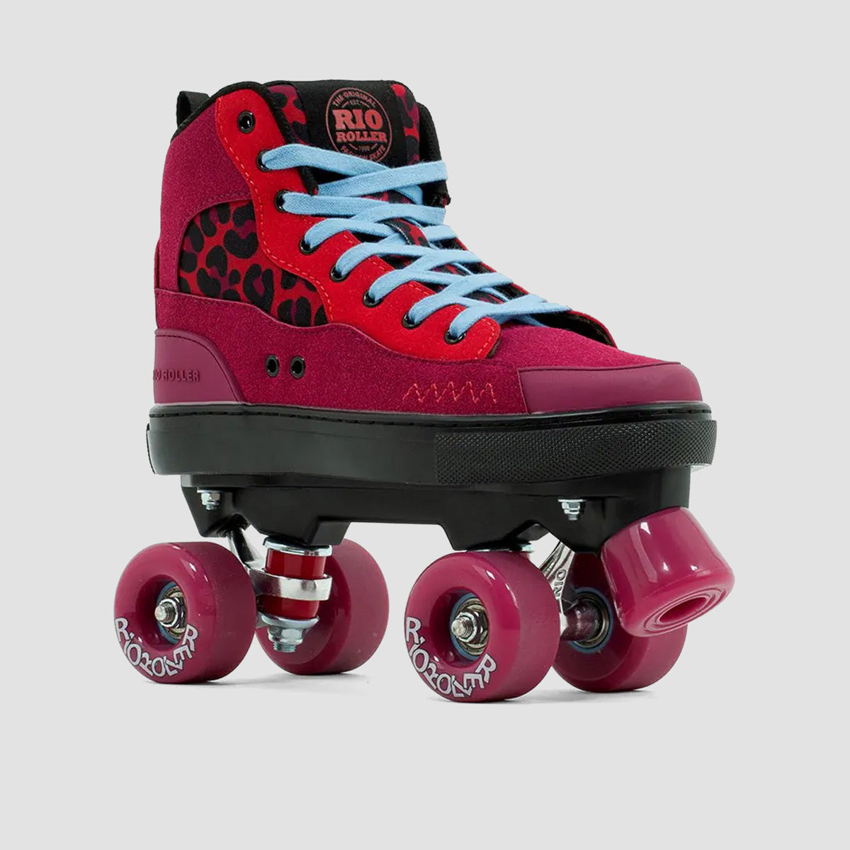 Rio Roller Beats Quad Skates Red/Leopard