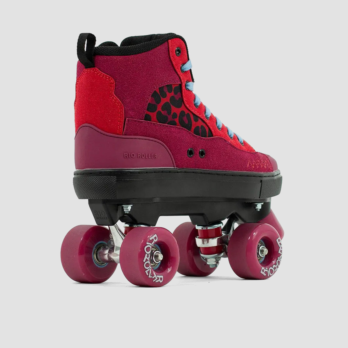 Rio Roller Beats Quad Skates Red/Leopard