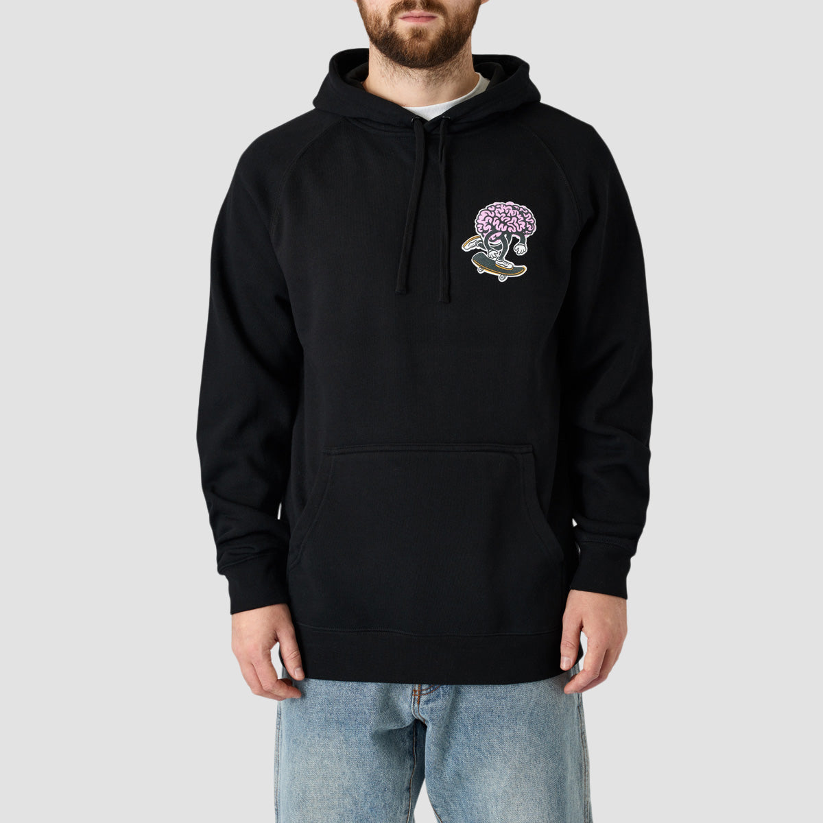 Brain Drain Brain Push Pullover Hoodie Black