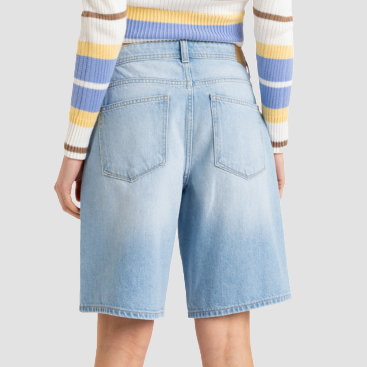 Roxy Authentic Story Denim Shorts Light Blue - Womens