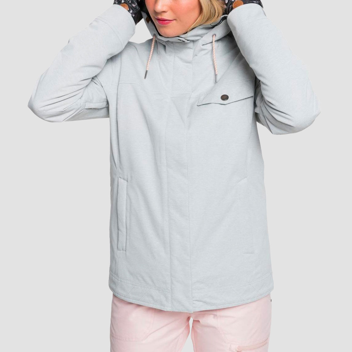 Roxy Billie 10K Snow Jacket Heather Grey - Womens