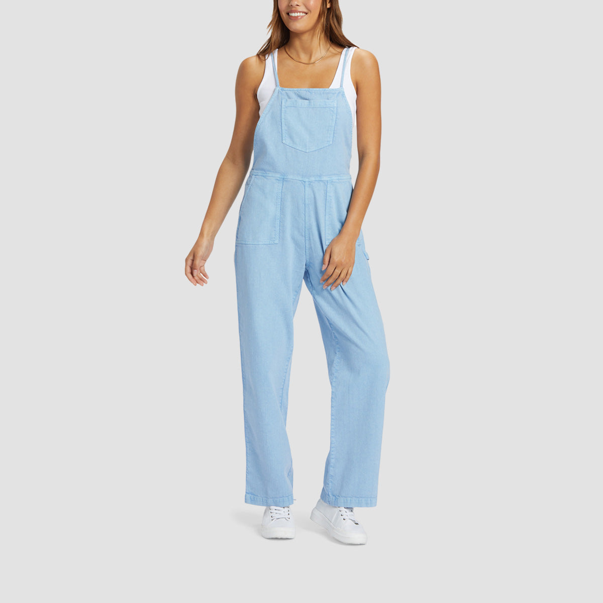 Roxy Crystal Coast Strappy Playsuit Bel Air Blue - Womens