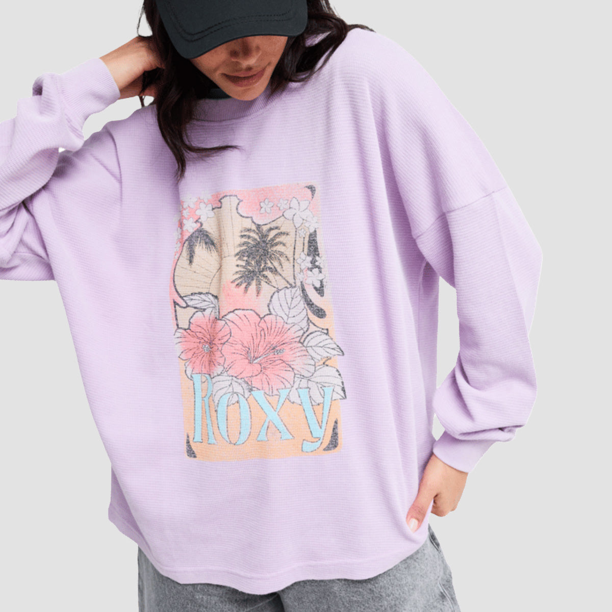 Roxy Eastside Midweight Longsleeve T-Shirt Crocus Petal - Womens
