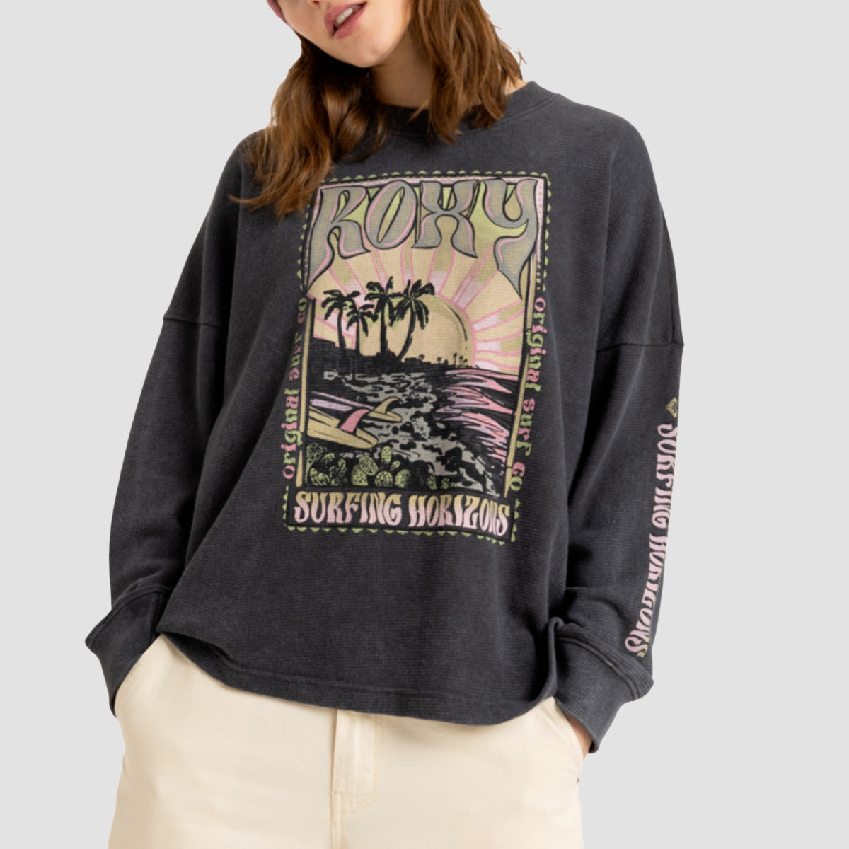 Roxy Eastside Midweight Longsleeve T-Shirt Phantom - Womens