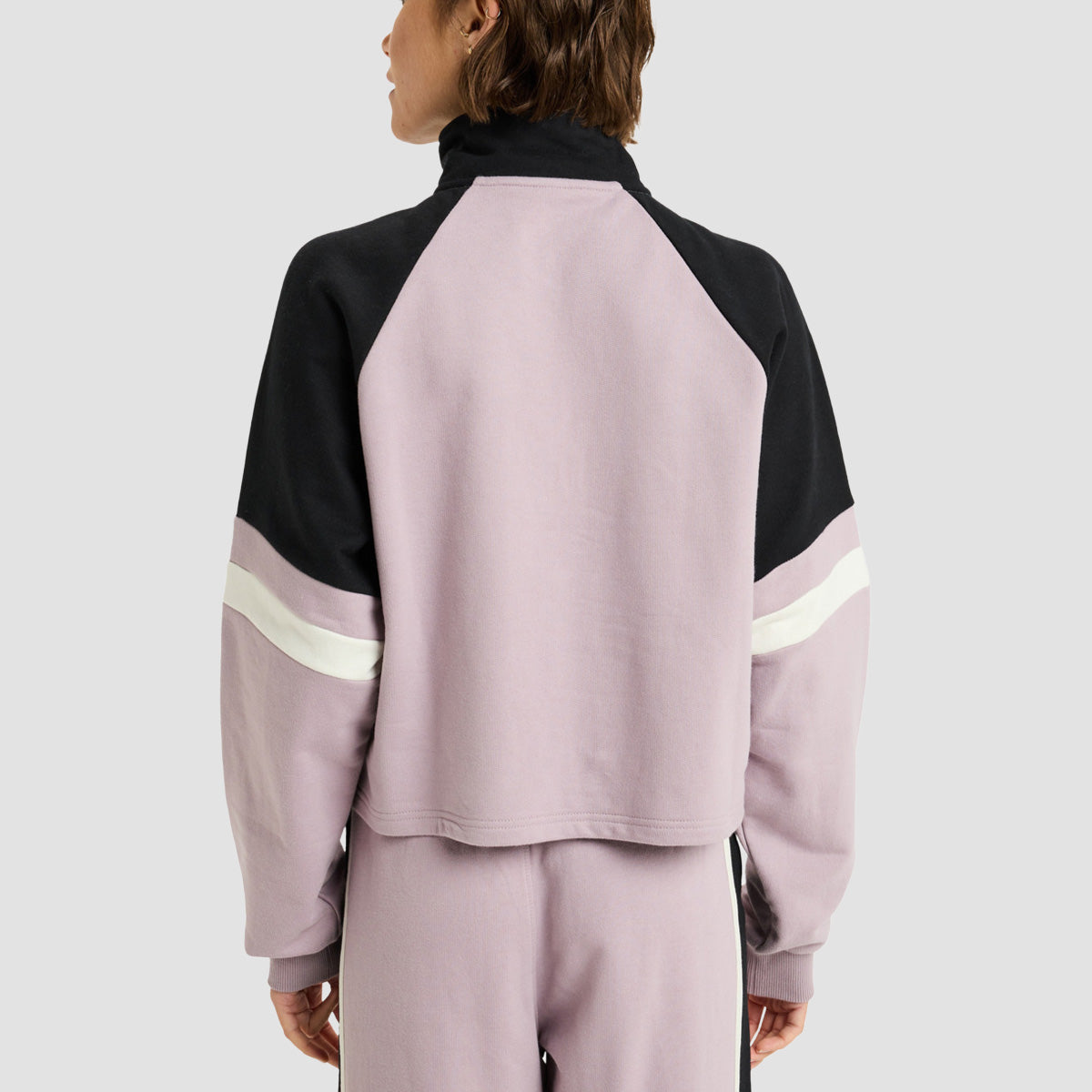 Roxy Essential Energy Boxy Crop Half Zip Sweatshirt Nirvana - Womens