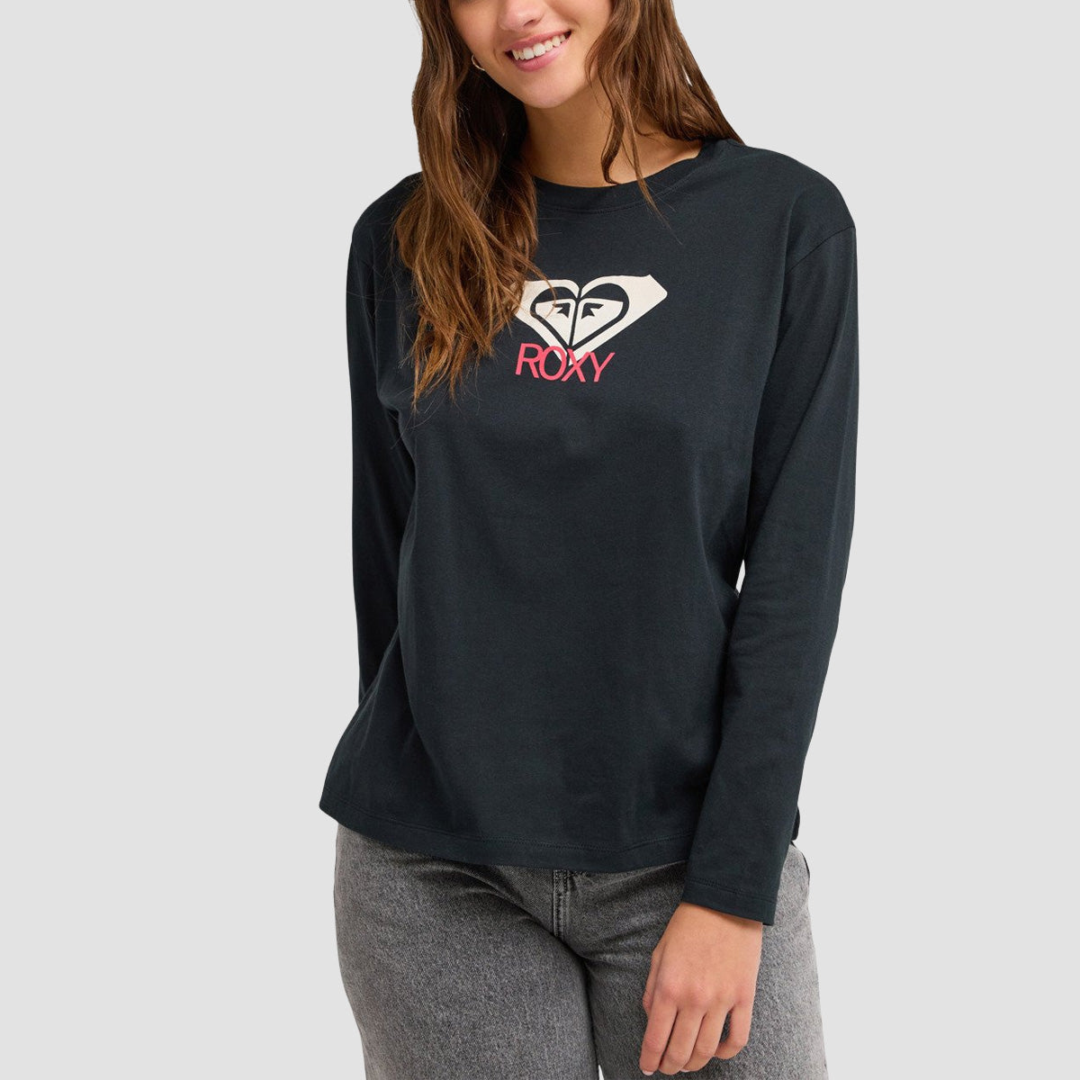 Roxy Hangloose Art Longsleeve T-Shirt Anthracite - Womens