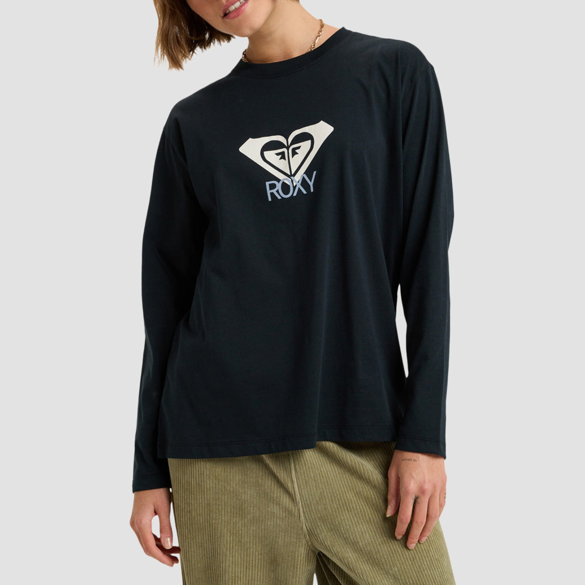 Roxy Hangloose Art Longsleeve T-Shirt Anthracite - Womens