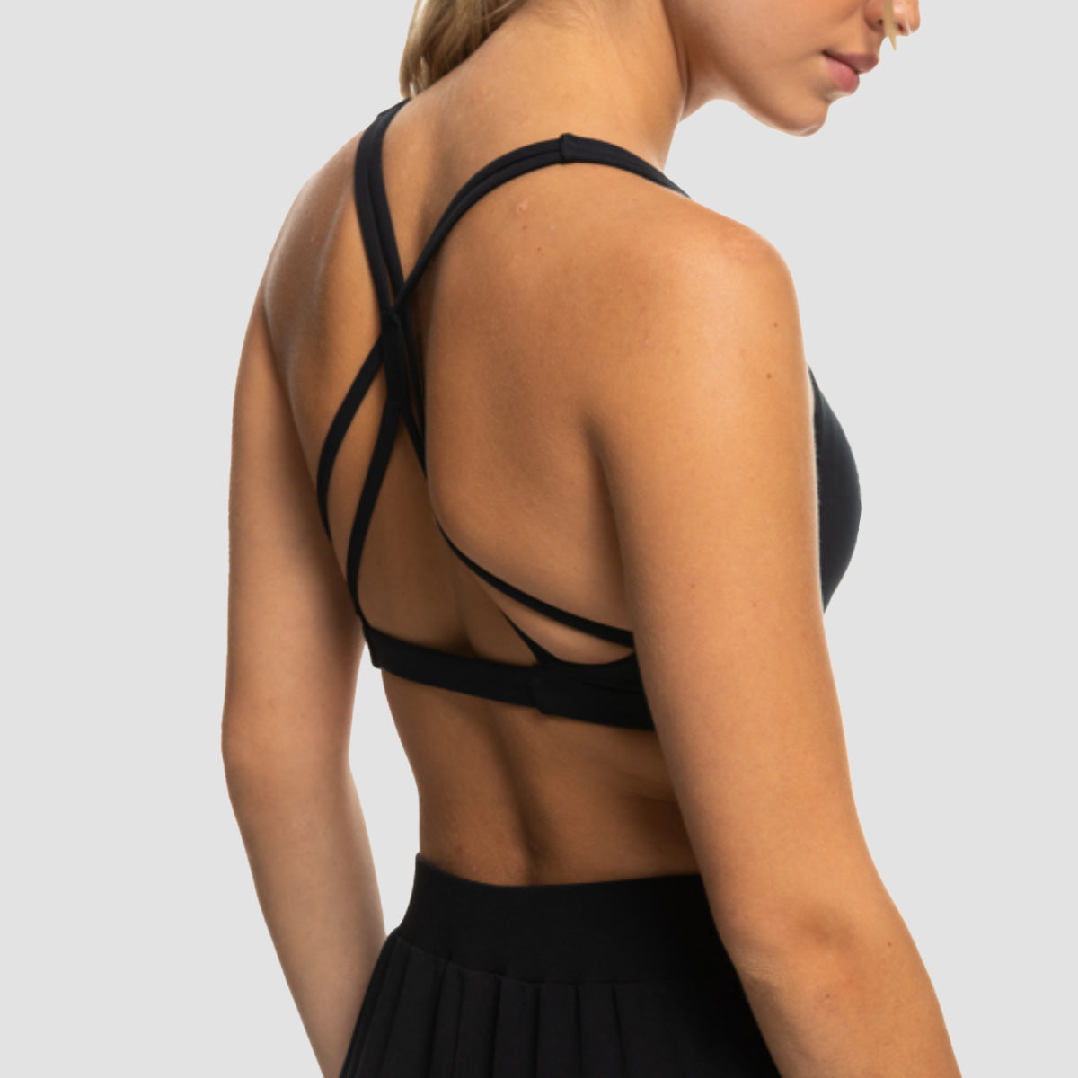 Roxy Heart Into It Sports Bra Anthracite - Womens