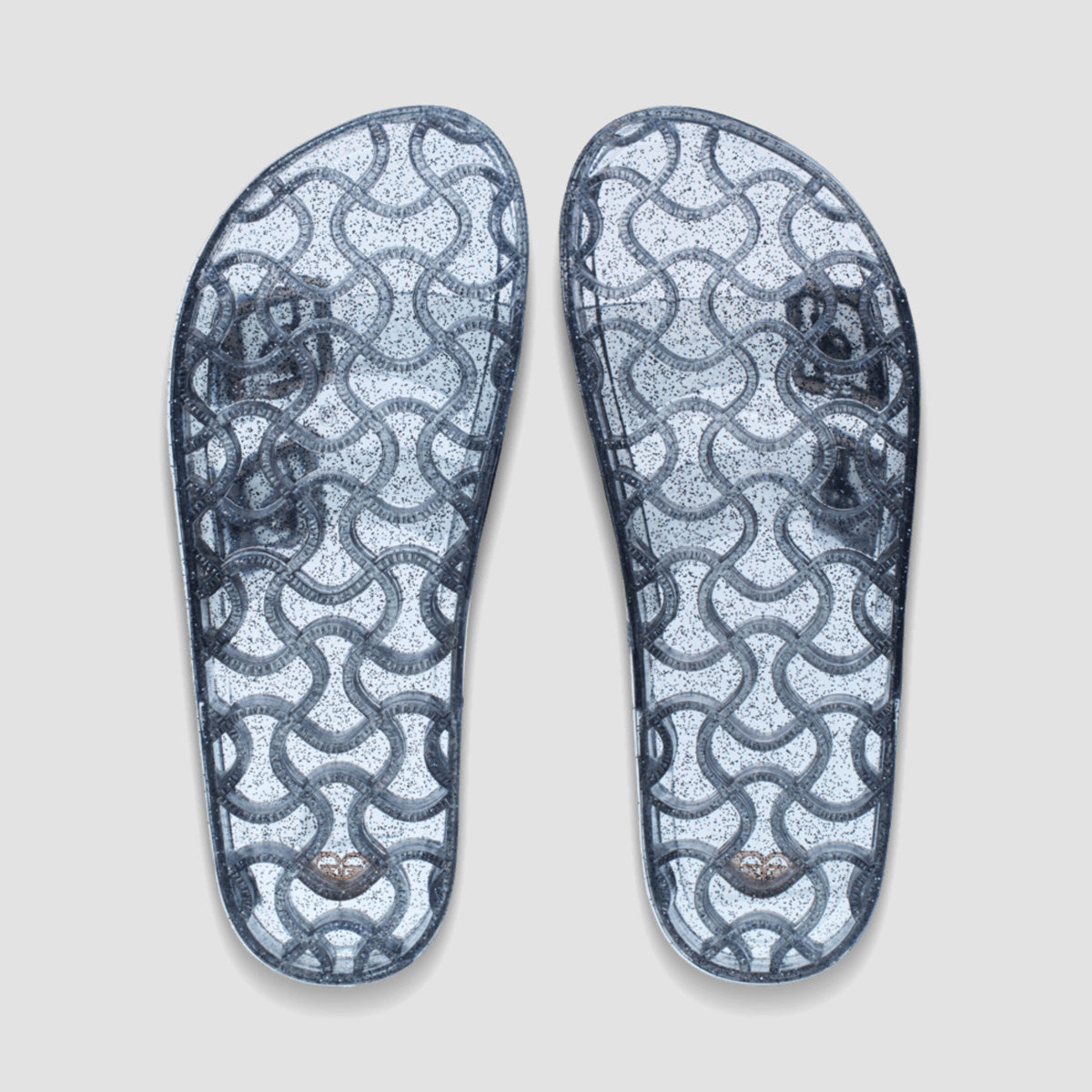 Roxy Kattie Glitter Sandals Smoky Grey - Womens