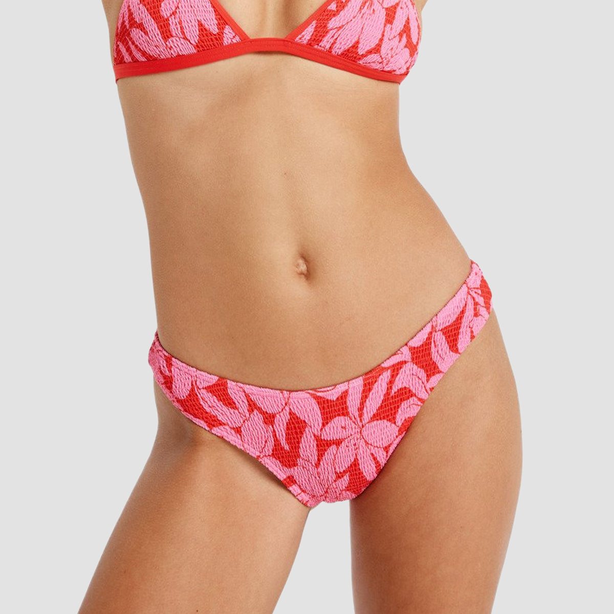 Roxy Khloe Cheeky Bikini Bottoms Tomato Klaeido - Womens